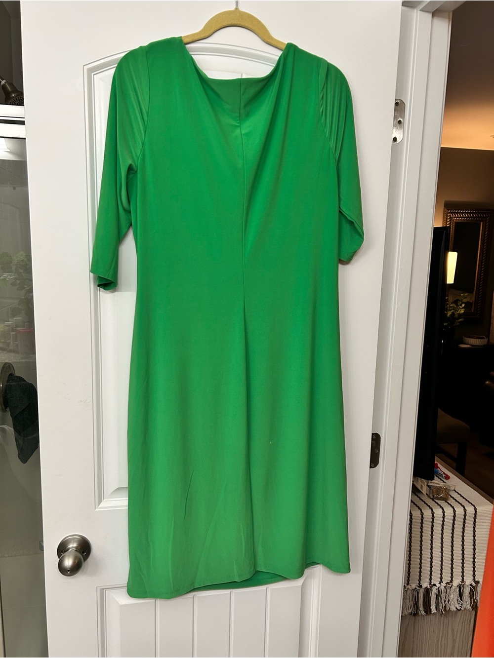 Ralph Lauren Green Draped Cowl Neck Dress - Picture 3 of 3